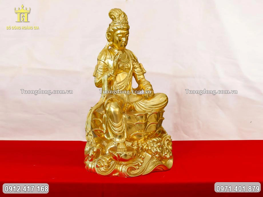 Toàn bộ bề mặt vật phẩm được mạ vàng 24K bằng phương pháp điện phân nhúng bể hiện đại